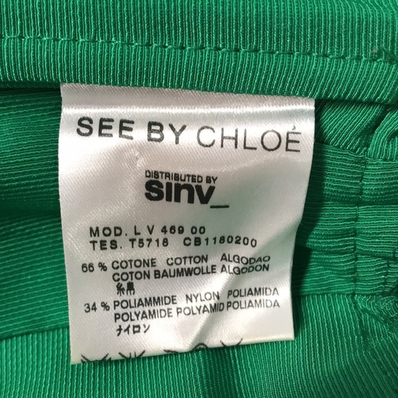 SEE BY CHLOE Sleeveless A-Line Green Dress - Picture 5 of 7